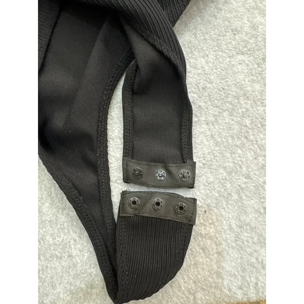 Topshop Black Ribbed Turtleneck Blouse - Picture 7 of 9